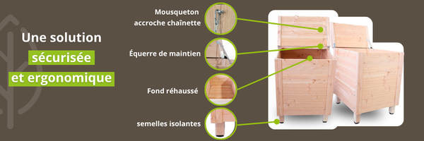 bac structurant rehaussé accessoires